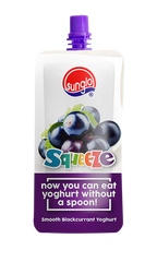 SUNGLO 120G SQUEEZE SMOOTH BLACKCURRANT YOGHURT