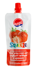 SUNGLO 120G SQUEEZE SMOOTH STRAWBERRY YOGHURT